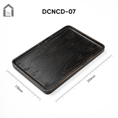 ALIHOME® Dark Wooden Decorative Tray | DCNCD-07