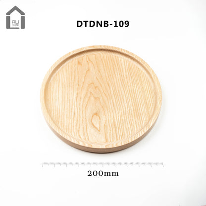 ALIHOME® Oak Round Decorative Serving Tray | Set of 3