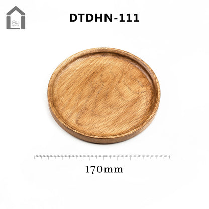 ALIHOME® Dark Oak Round Decorative Tray | Perfume/Candle Holder | Set of 3