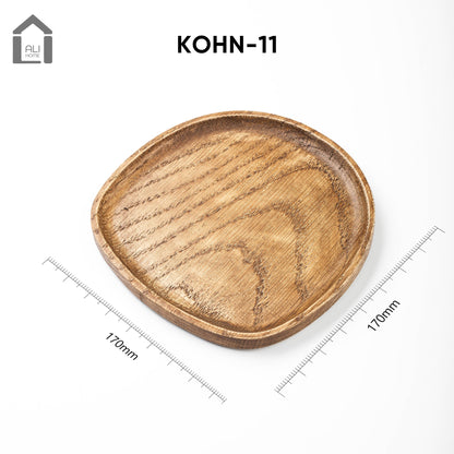 ALIHOME® Vintage Oak Decorative Oval Trays |  Set of 4