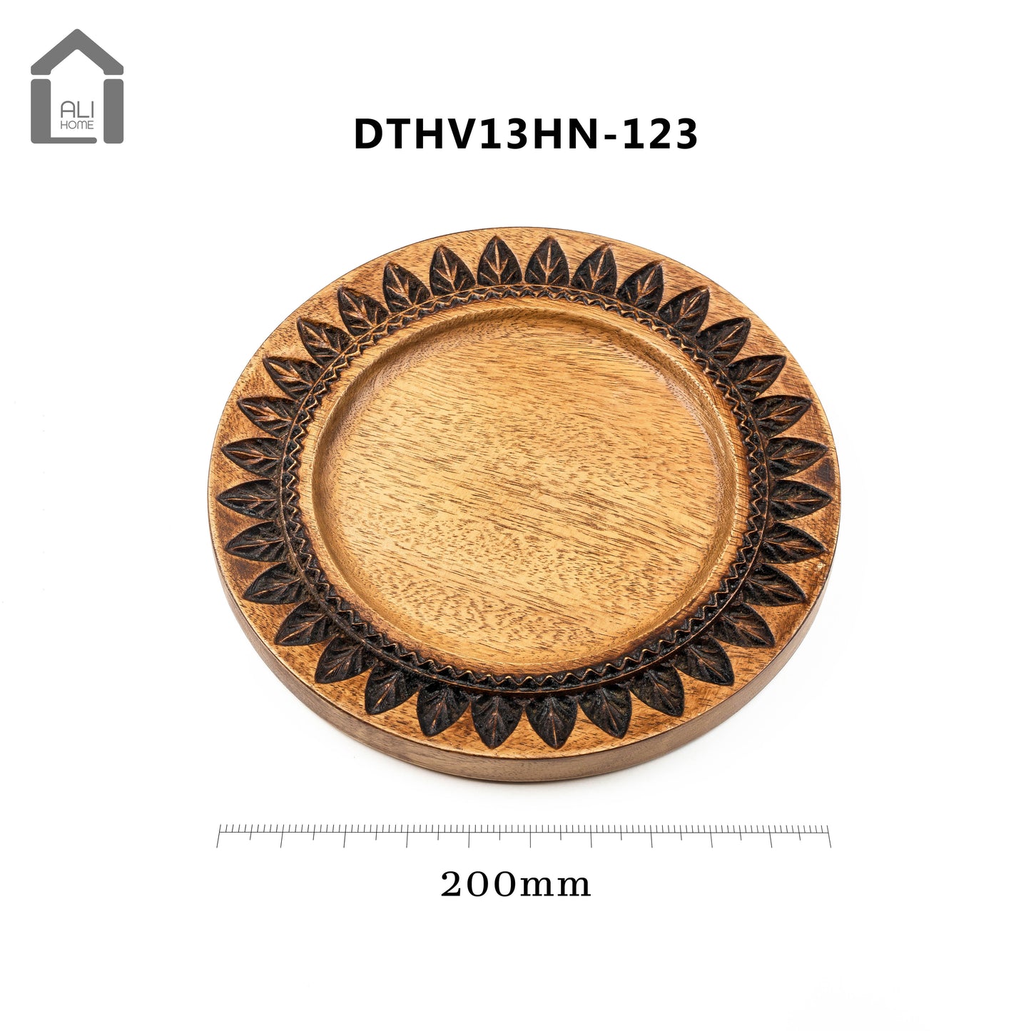 ALIHOME® Dark Wooden 8" Plate | DTHV13HN-123