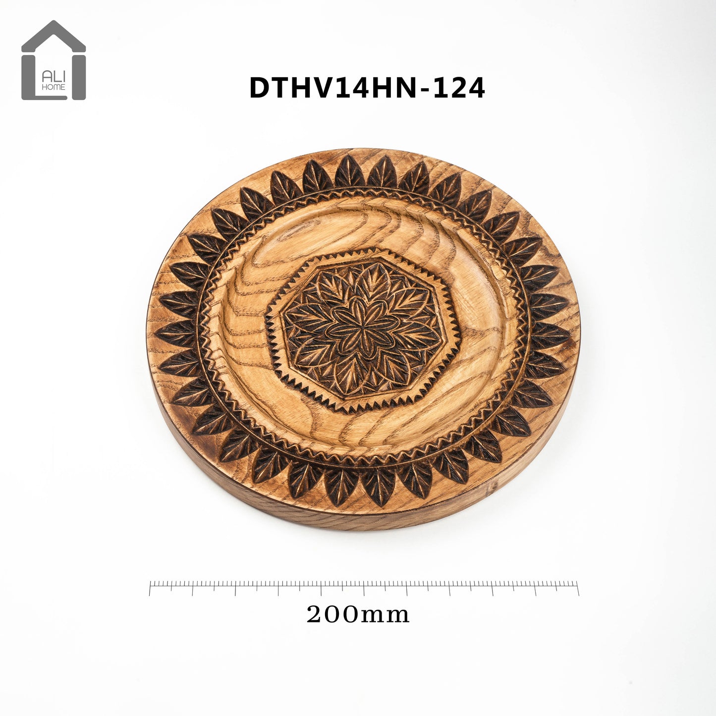 ALIHOME® Dark Wooden 8" Plate | DTHV14HN-124