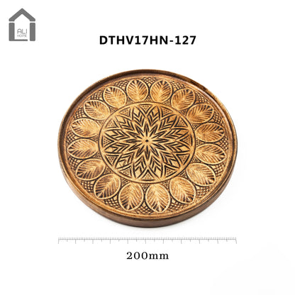 ALIHOME® Dark Wooden 8" Plate | DTHV17HN-127