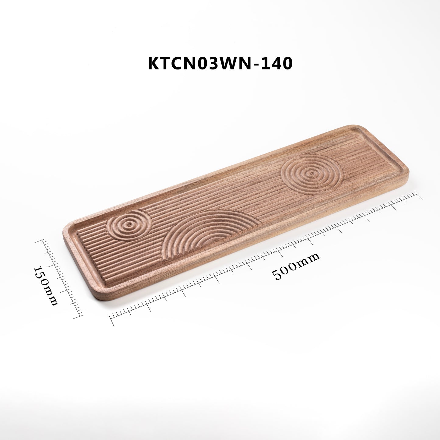 ALIHOME® Rectangle Teapot & Cup Tray | Walnut | KTCN03WN-140