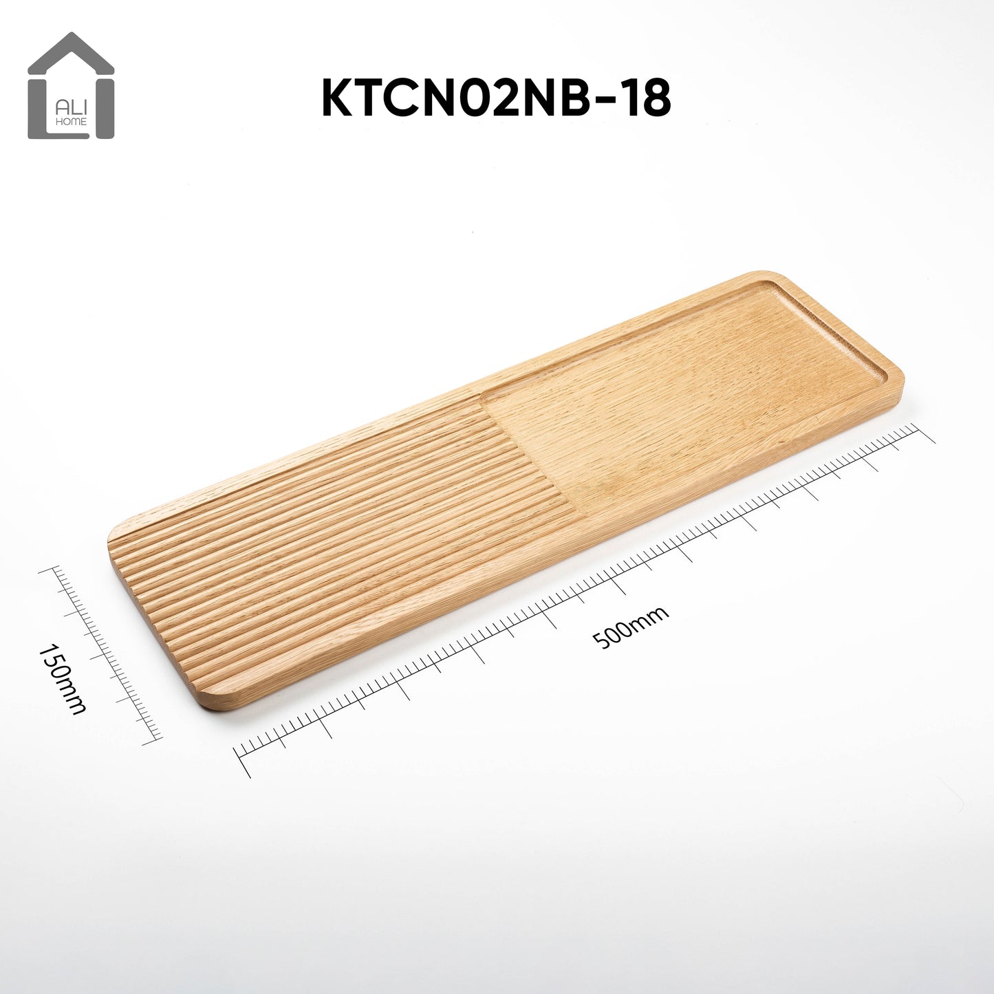 ALIHOME® Light Rectangle Teapot & Cup Tray | Oak | KTCN02NB-18