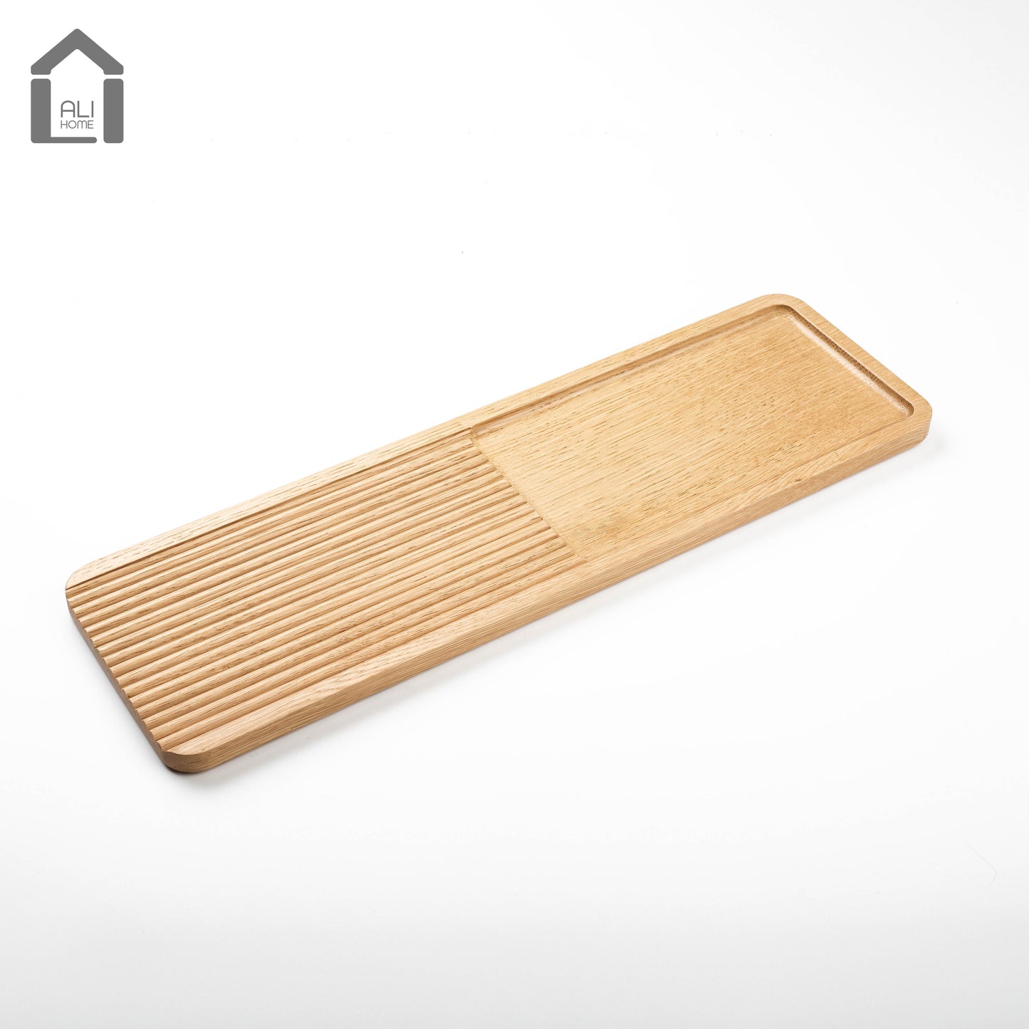 ALIHOME® Light Rectangle Teapot & Cup Tray | Oak | KTCN02NB-18