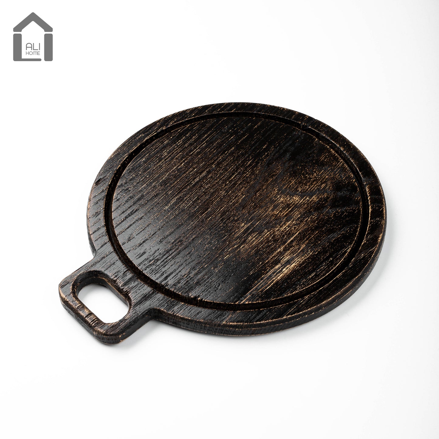 ALIHOME® Dark Wooden Decorative Tray | KTCDQ-06