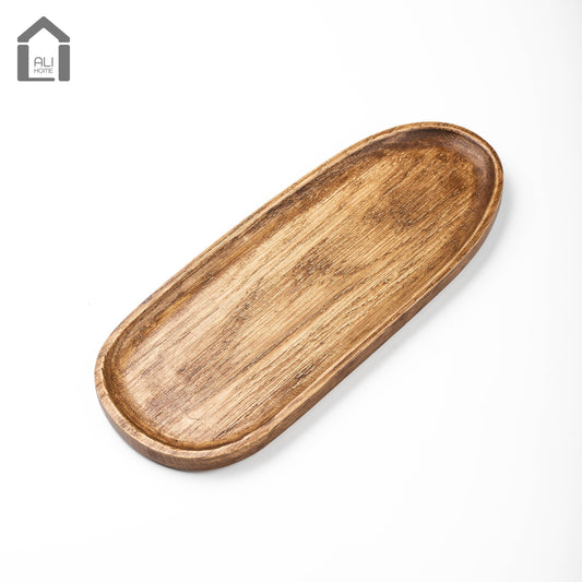 ALIHOME® Vintage Wooden Oval Decorative Tray | KOHN-13