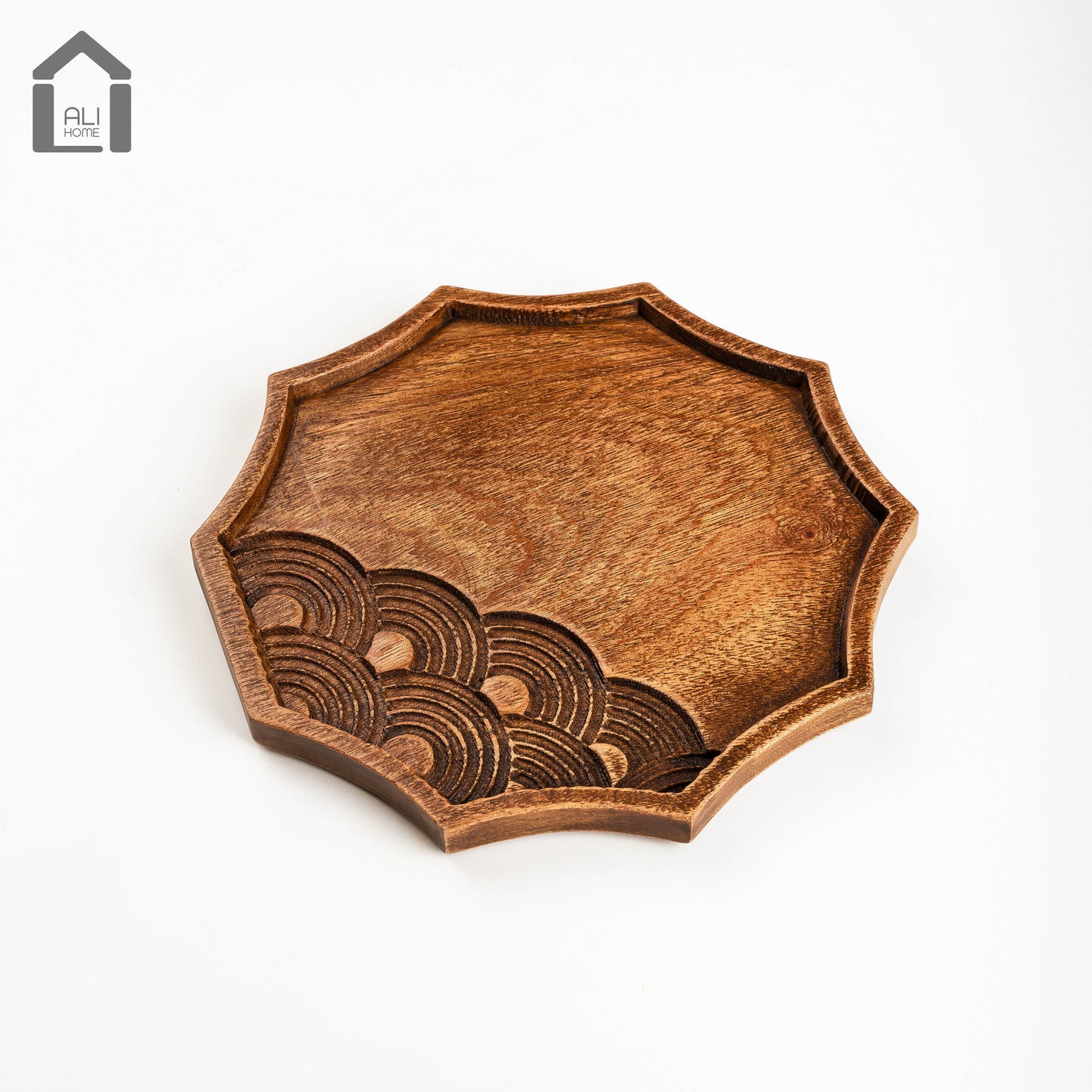 ALIHOME® Dark Wooden 8" Plate | DTHV16HN-50