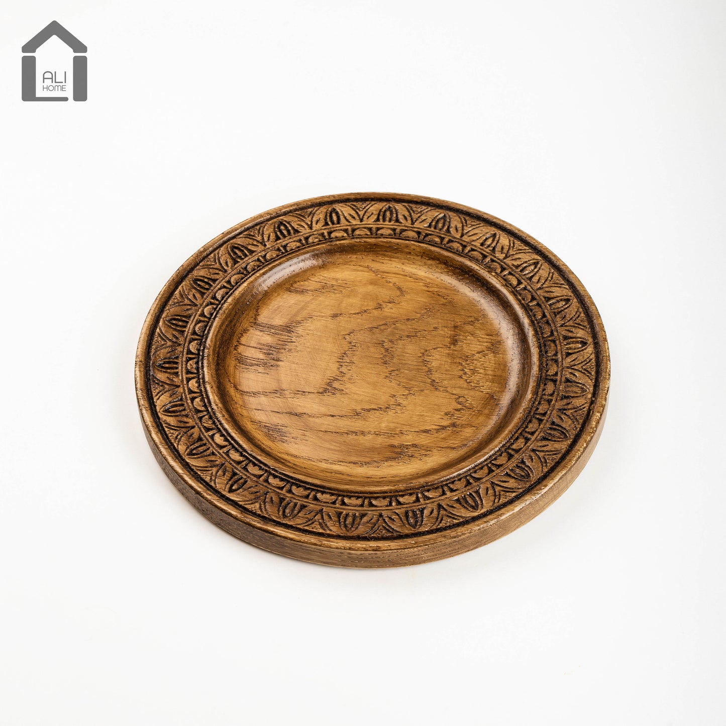 ALIHOME® Dark Wooden 8" Plate | DTHV09HN-30