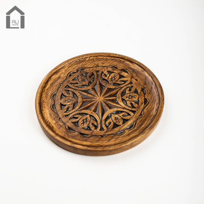 ALIHOME® Dark Wooden 8" Plate | DTHV07HN-33