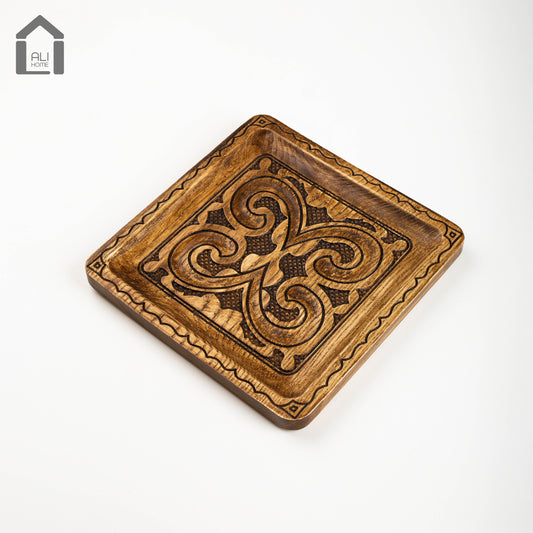 ALIHOME® Dark Wooden 8" Plate | DVHV02HN-34