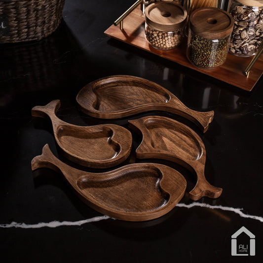 ALIHOME® Oak Fish Shaped Decorative Tray Set | KSCHHN-147