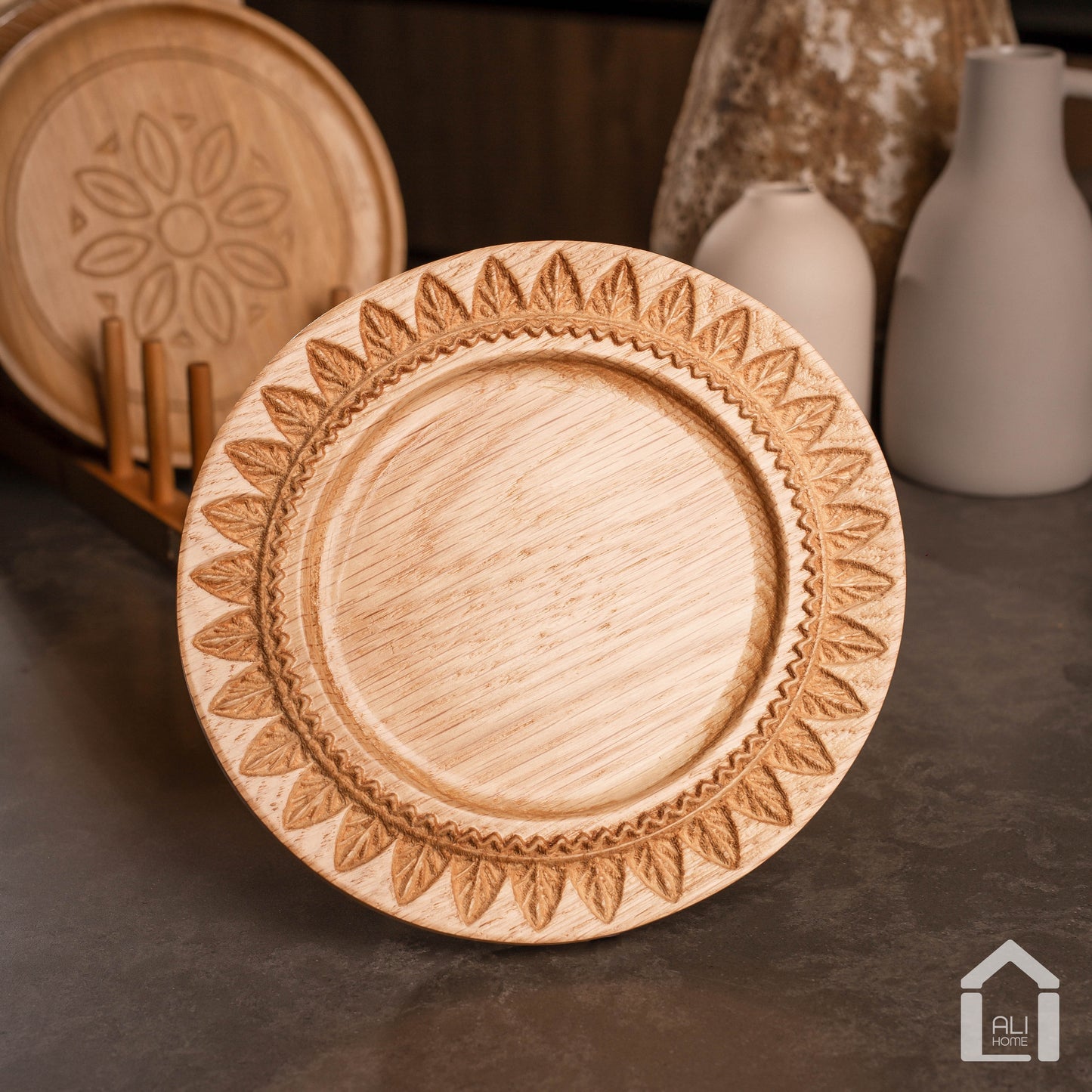 ALIHOME® Light Wooden 8" Plate | DTHV13NB-122