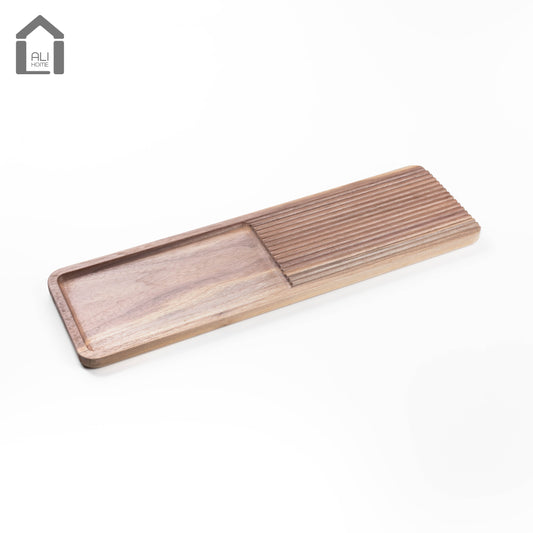 ALIHOME® Rectangle Teapot & Cup Tray | Walnut | KTCN02WN-141