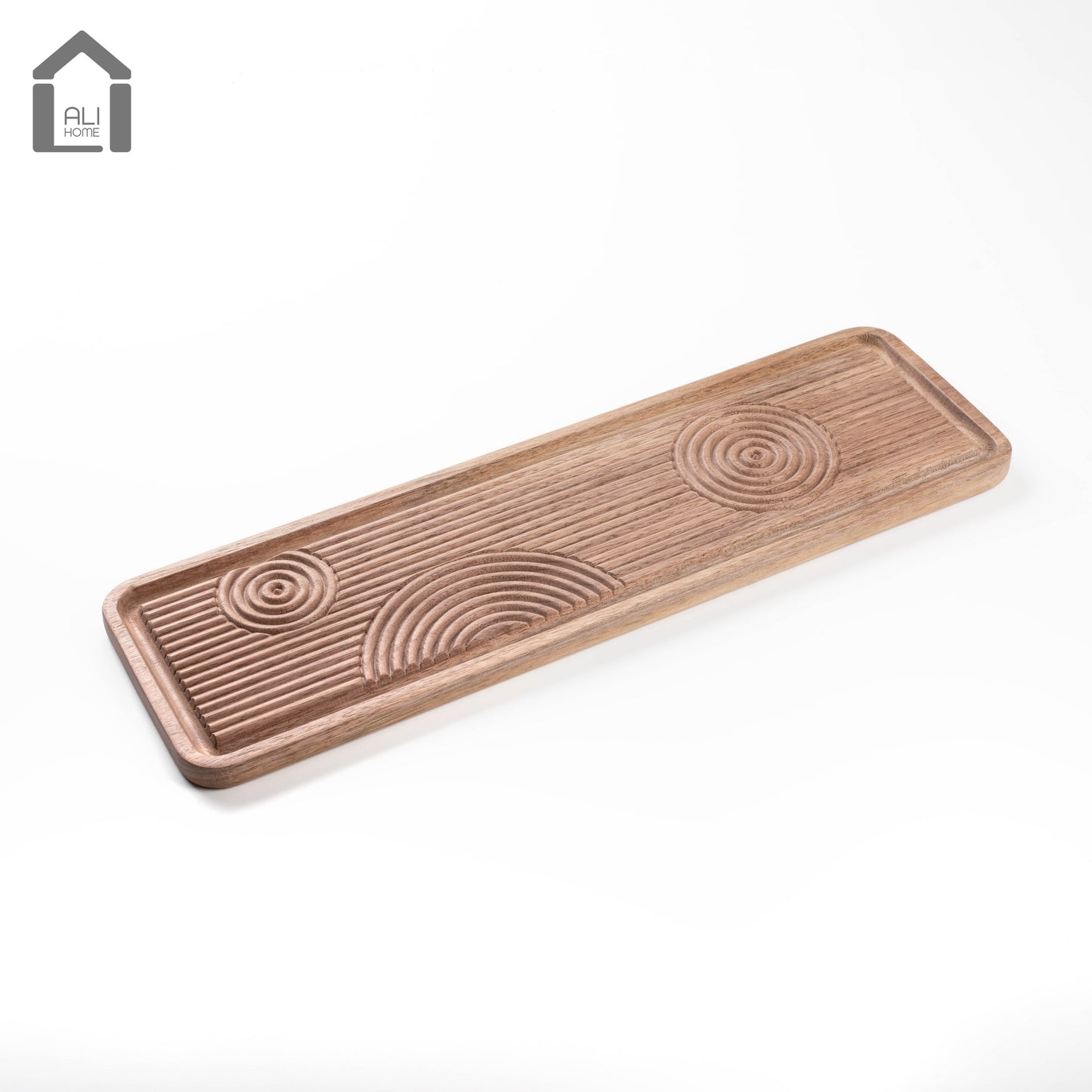 ALIHOME® Rectangle Teapot & Cup Tray | Walnut | KTCN03WN-140