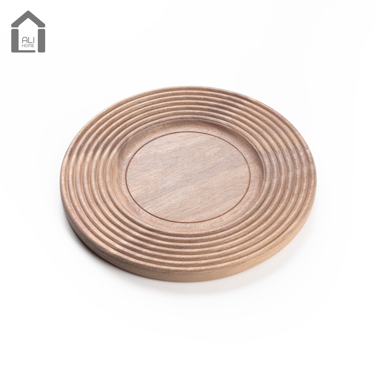 ALIHOME® Walnut Wooden 8" Plate | DTHV12WN-142