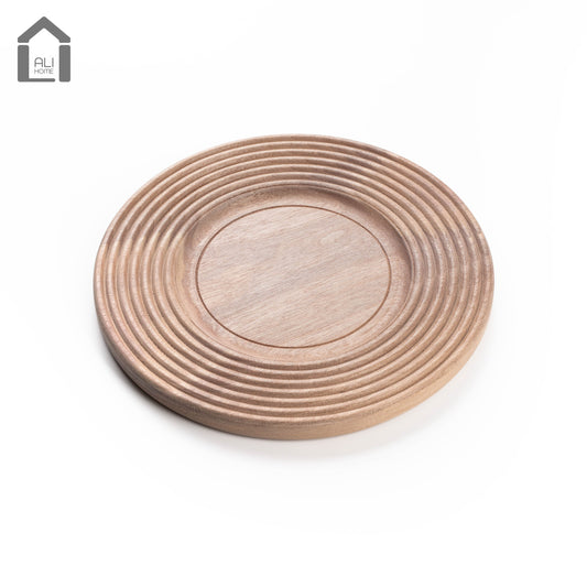 ALIHOME® Walnut Wooden 8" Plate | DTHV12WN-142