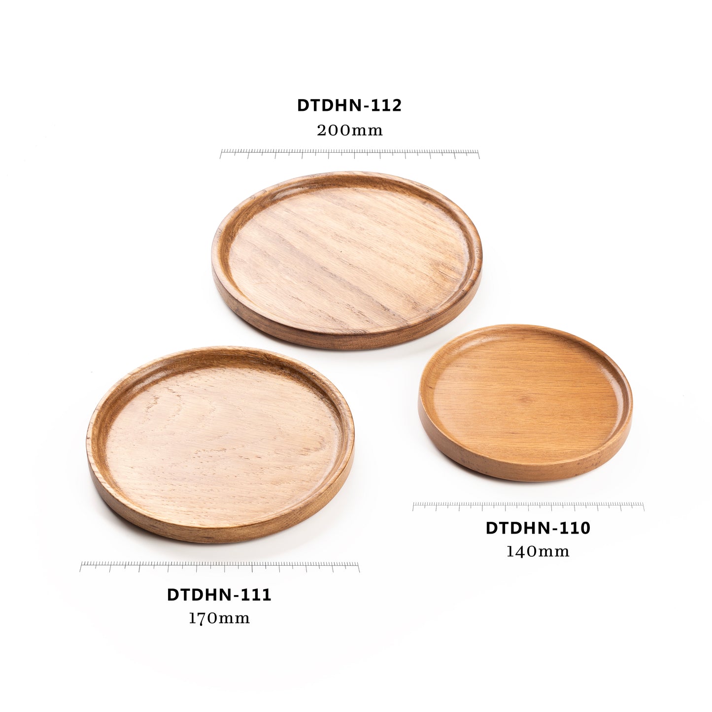 ALIHOME® Dark Oak Round Decorative Tray | Perfume/Candle Holder | Set of 3