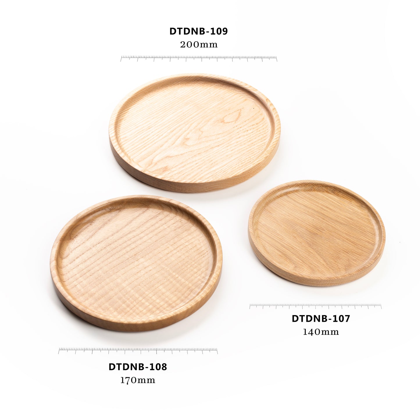 ALIHOME® Oak Round Decorative Tray | Perfume/Candle Holder | Set of 3