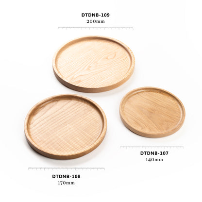 ALIHOME® Oak Round Decorative Tray | Perfume/Candle Holder | Set of 3