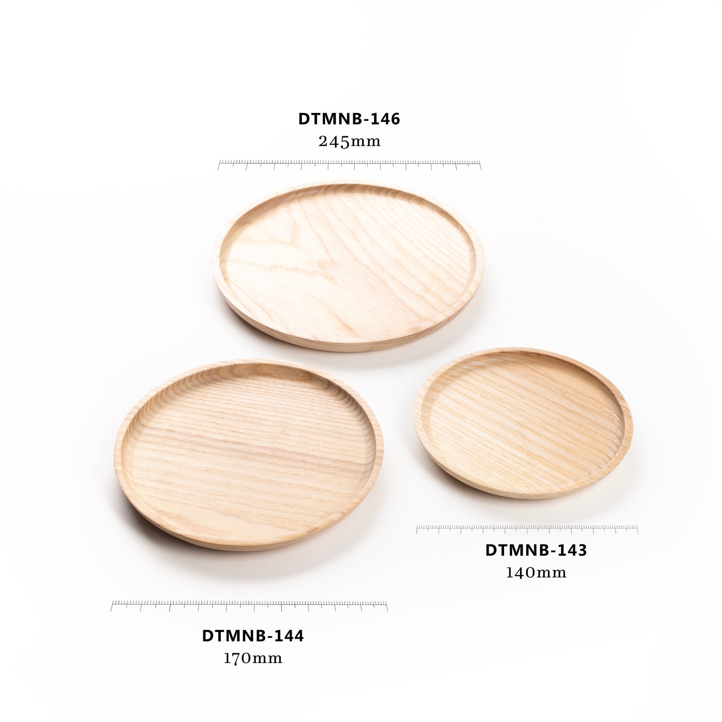 ALIHOME® Light Oak Round Decorative Serving Plates | Set of 3