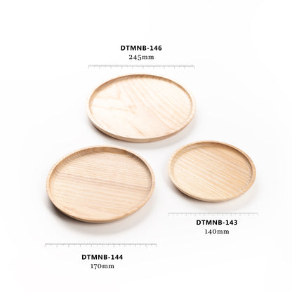 ALIHOME® Light Oak Round Decorative Serving Plates | Set of 3