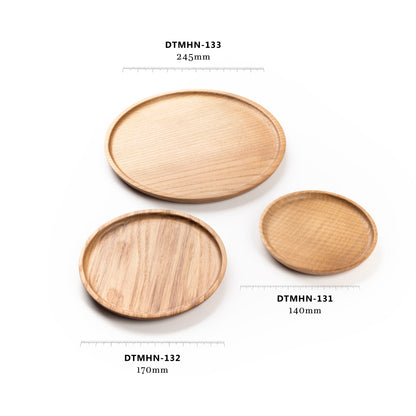 ALIHOME® Dark Oak Round Decorative Serving Plates | Set of 3