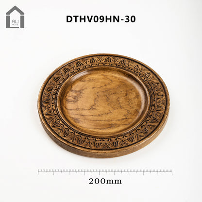 ALIHOME® Dark Wooden 8" Plate | DTHV09HN-30