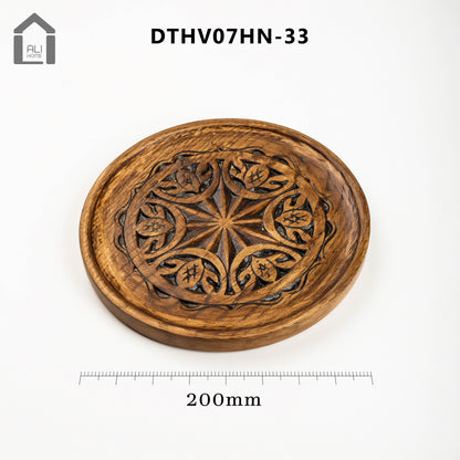 ALIHOME® Dark Wooden 8" Plate | DTHV07HN-33