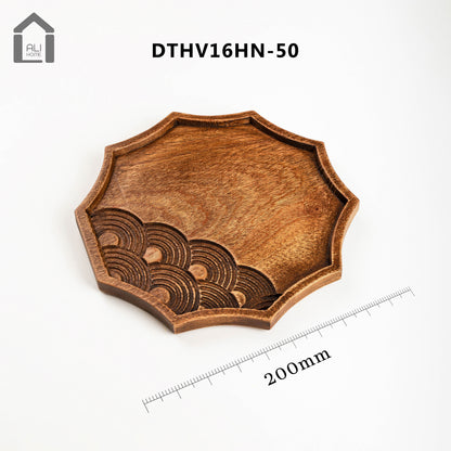 ALIHOME® Dark Wooden 8" Plate | DTHV16HN-50