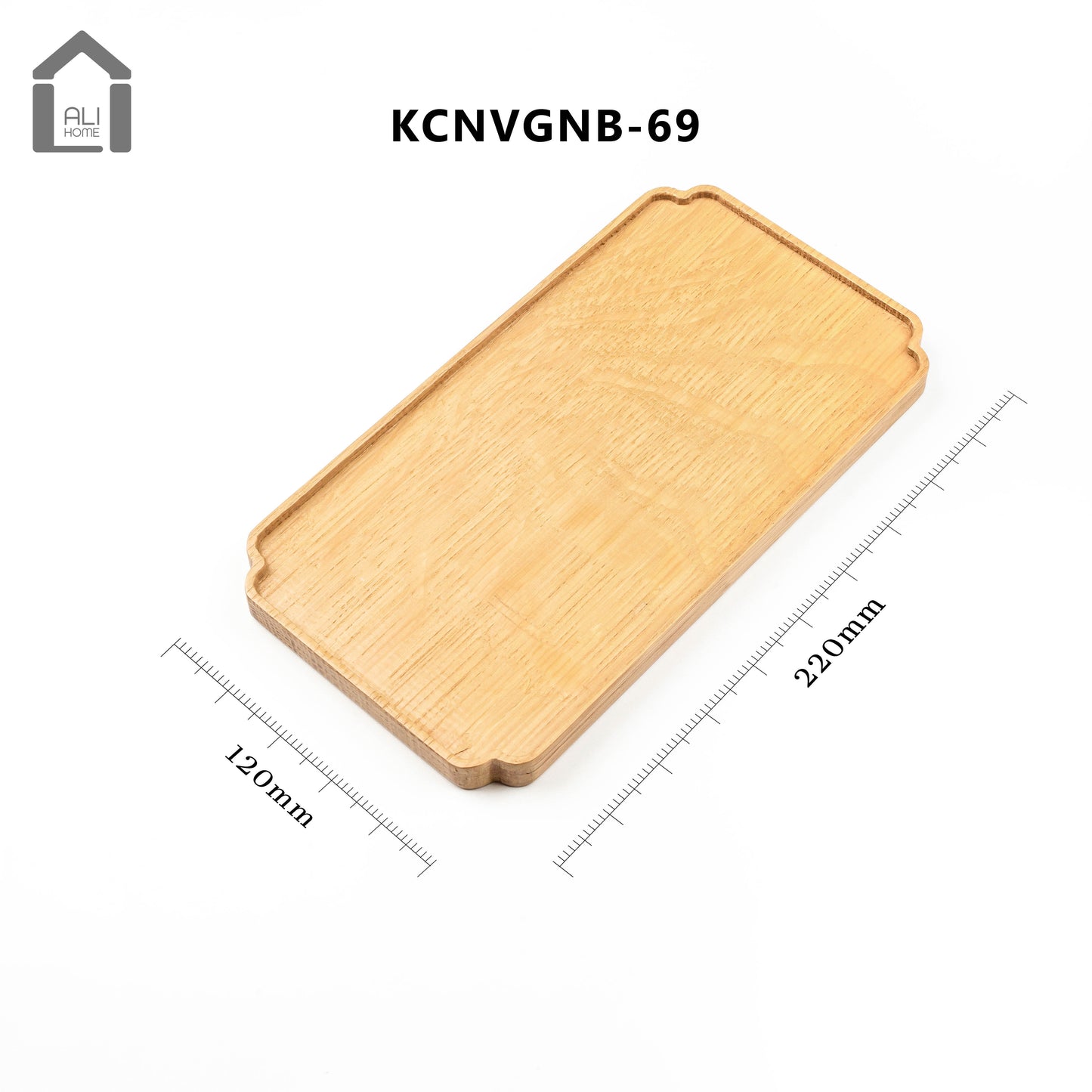 ALIHOME® Light Wooden Curved Edges Rectangle Decorative Tray | KCNVGNB-69