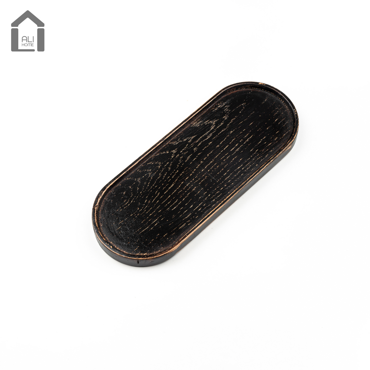 ALIHOME® Dark Wooden Oval Decorative Tray | KOCD-65