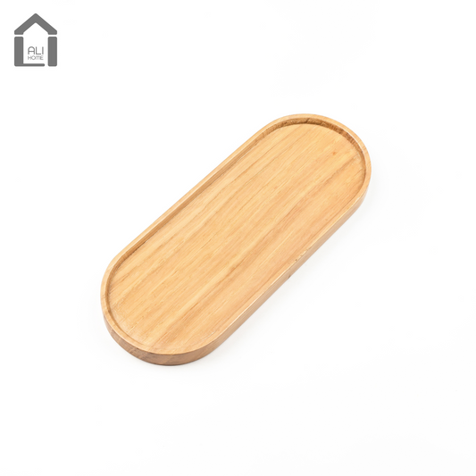 ALIHOME® Dark Wooden Oval Decorative Tray | KONB-68