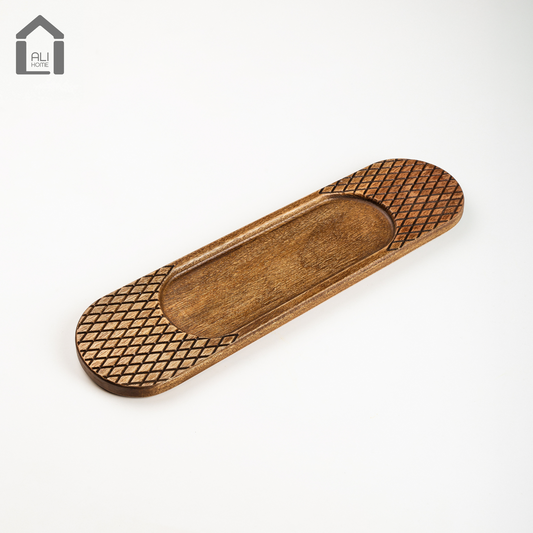 ALIHOME® Vintage Wooden Oval Decorative Tray | KTO10HN-129