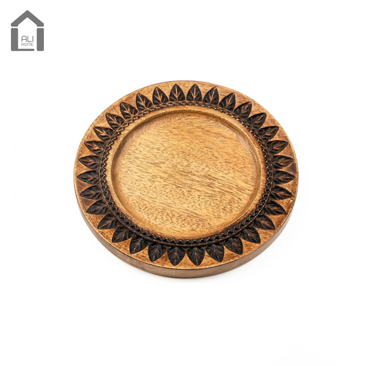 ALIHOME® Dark Wooden 8" Plate | DTHV13HN-123