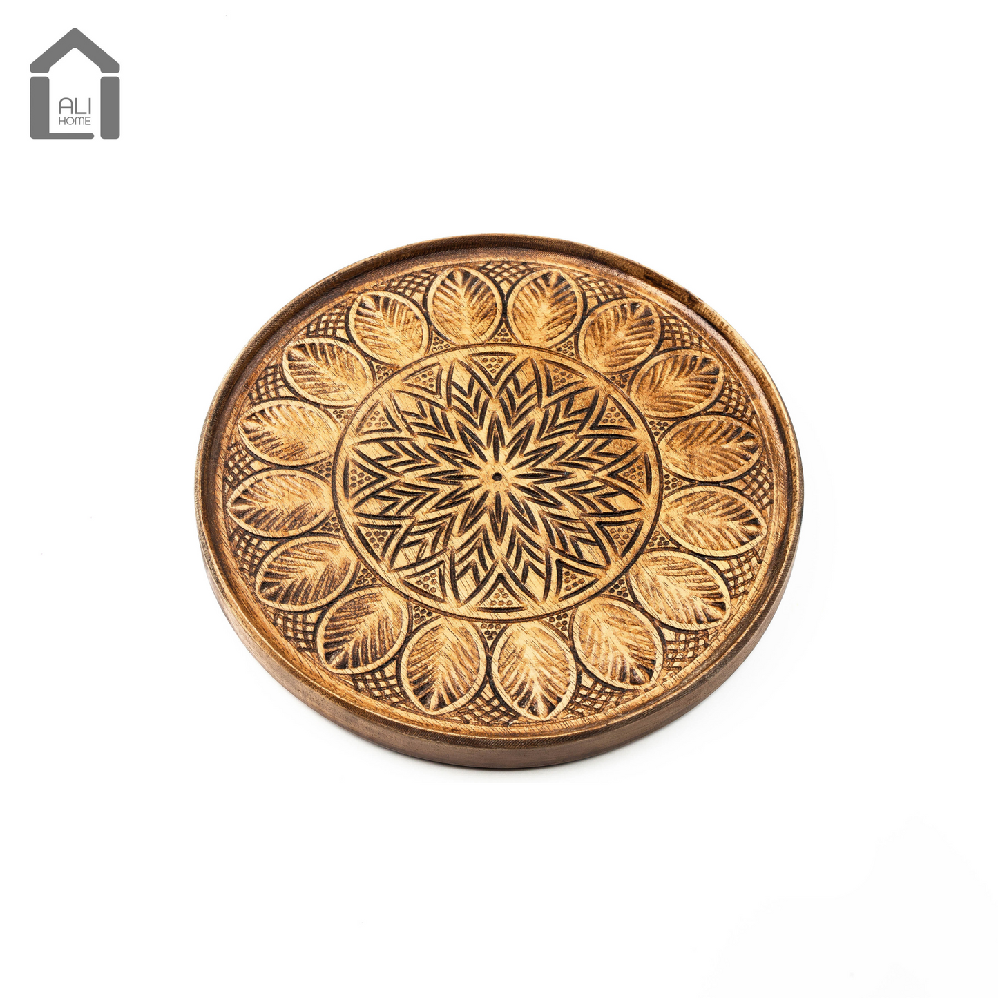 ALIHOME® Dark Wooden 8" Plate | DTHV17HN-127