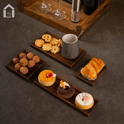 ALIHOME® Vintage Wooden Rectangle Decorative Tray | KCNHN-15