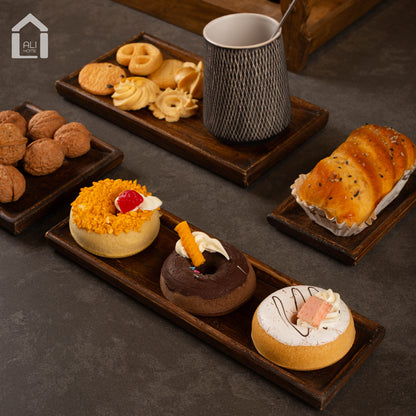ALIHOME® Vintage Wooden Rectangle Decorative Tray | KCNHN-15
