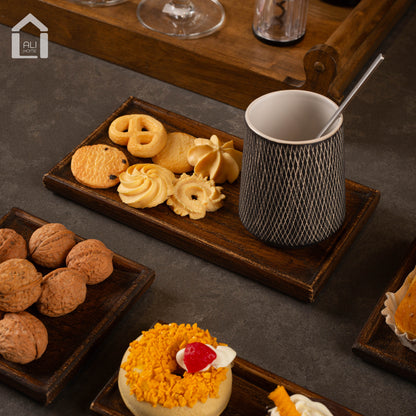 ALIHOME® Vintage Wooden Rectangle Decorative Tray | KCNHN-15