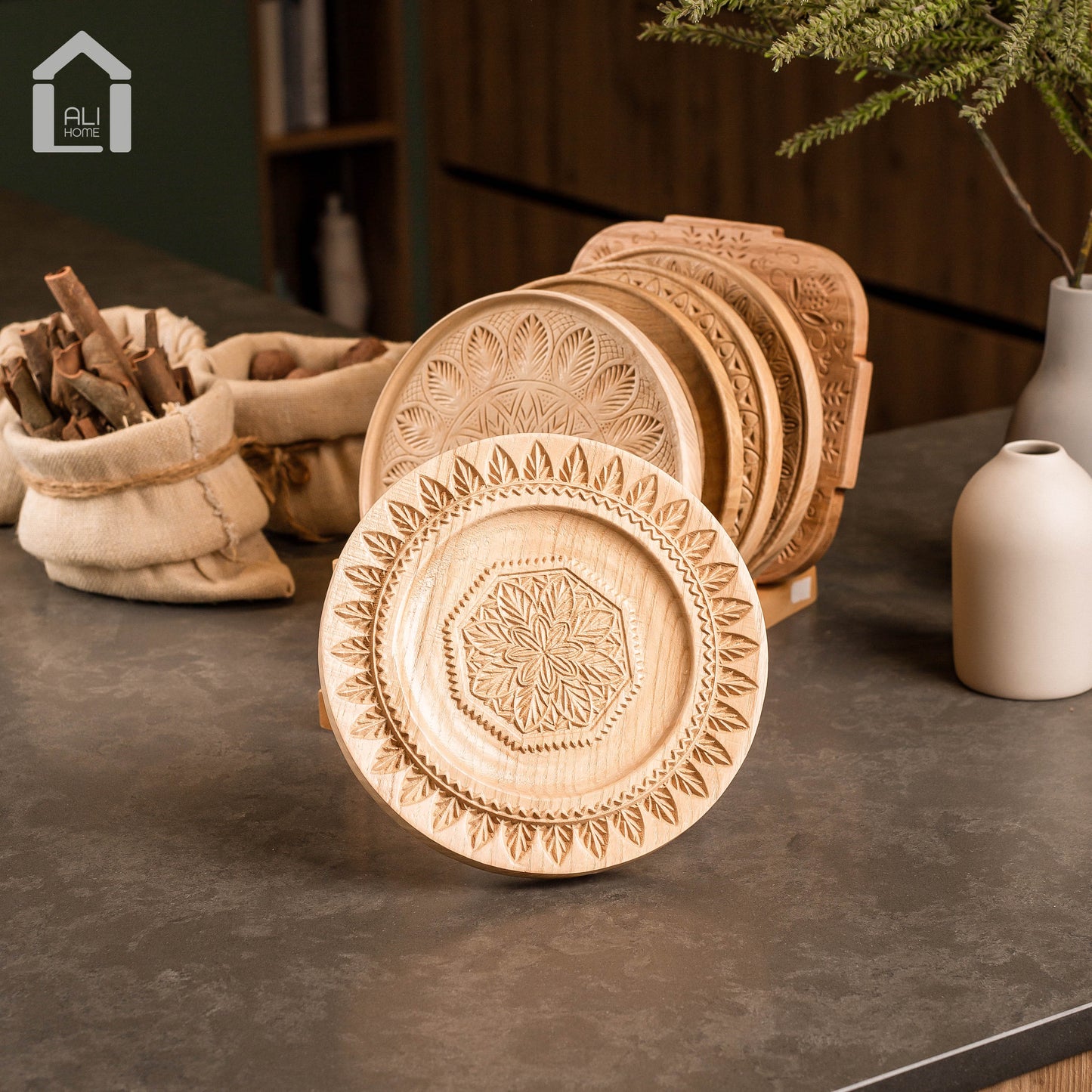 ALIHOME® Light Wooden 8" Plate | DTHV14NB-39