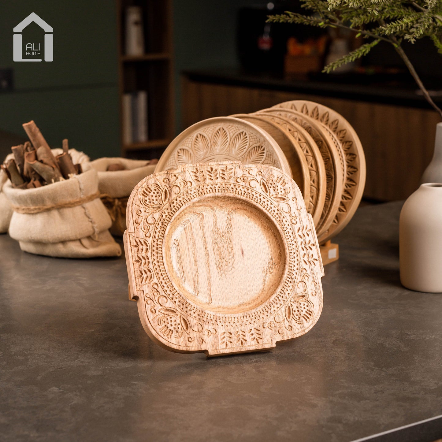 ALIHOME® Light Wooden 8" Plate | DVHV01NB-40