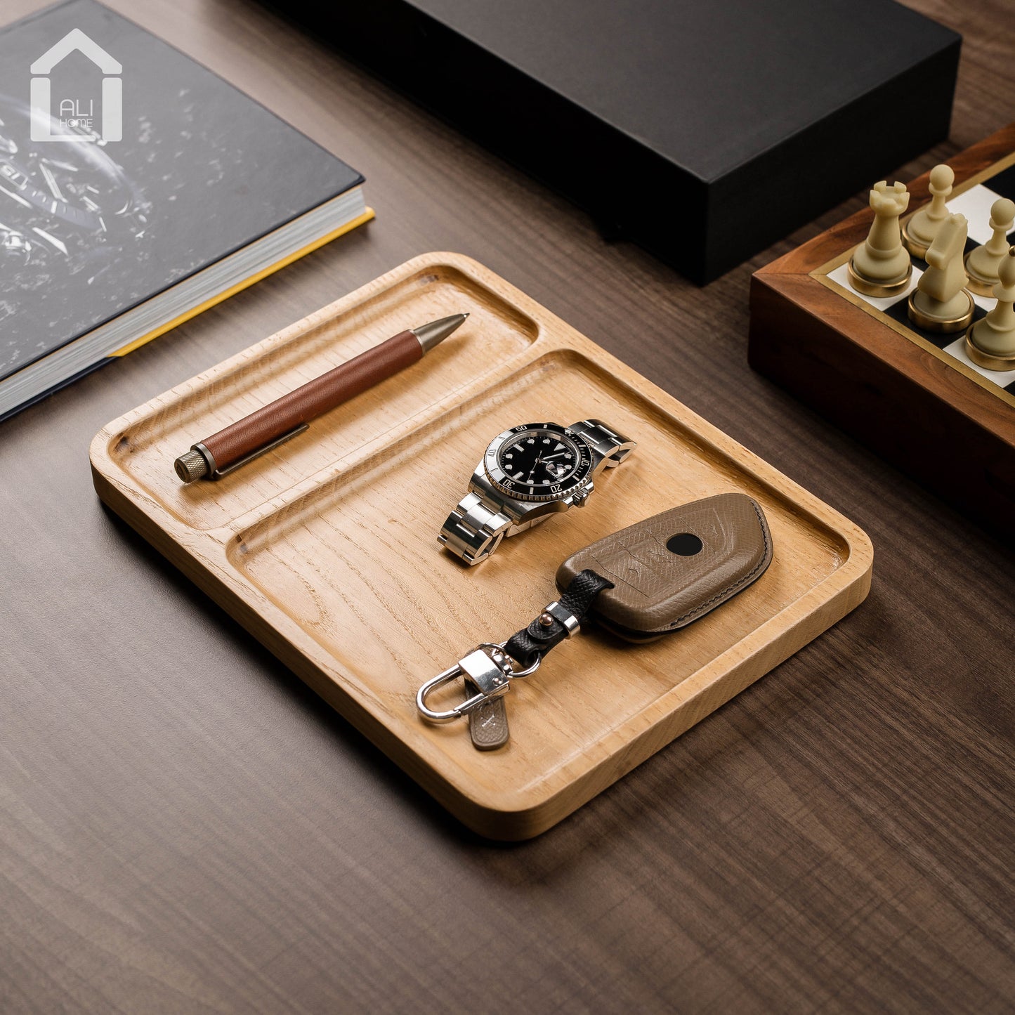 ALIHOME® Oak Rectangle Catchall Tray | KCN2NNB-131