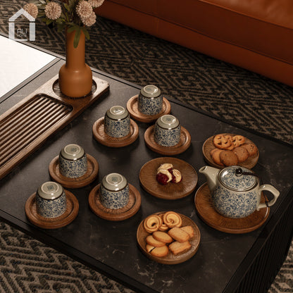 ALIHOME® Combo Teapot & Teacup Tray | Light