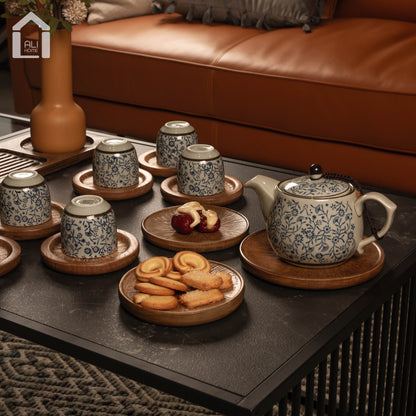 ALIHOME® Combo Teapot & Teacup Tray | Light