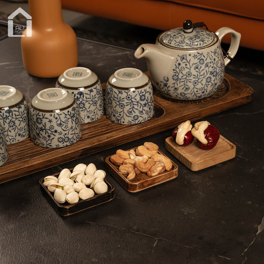 ALIHOME® Oak Square Decorative Tray Set | KNV02NHC-130